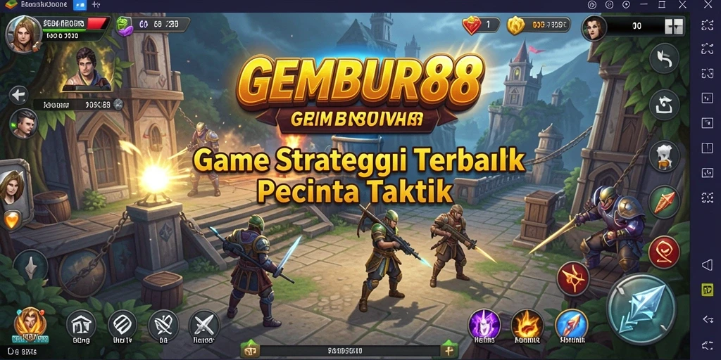 Screenshot utama GEMBUR88 menampilkan aksi gameplay strategi yang mendebarkan.