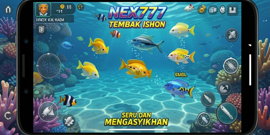 Tangkapan layar dari gameplay seru NEX777 yang penuh aksi Tembak Ikan.
