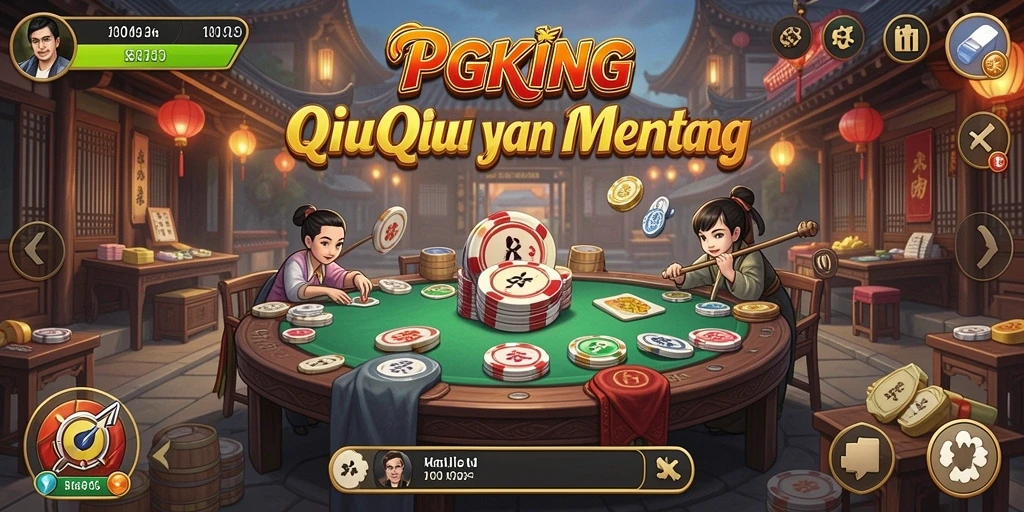 Screenshot PGKING menampilkan pemain beraksi dalam permainan QiuQiu.