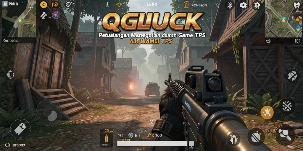 Tampilan gameplay dinamis dan menegangkan di QGLUCK.