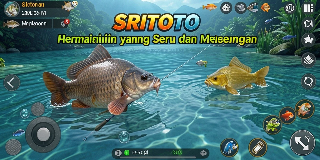 Tampilan gameplay SRITOTO menampilkan pengalaman memancing yang realistis.