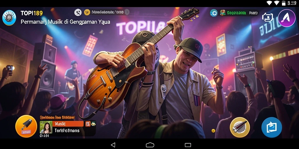 Tampilan gameplay menarik dari aplikasi musik TOPI189.